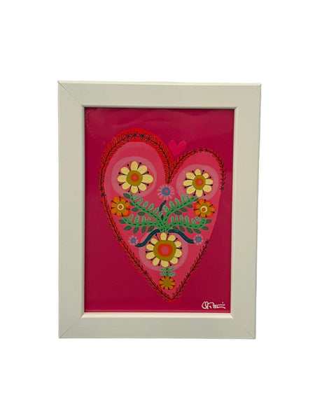 NÍVEA ORTÍZ - GIGLEÉ - Heart - 5 x 7 Framed Print