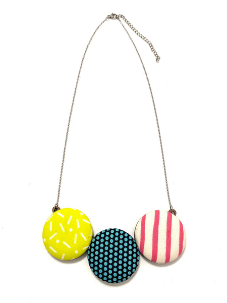 BOTÓN DE AZÚCAR - Bombón Necklace-Pills Dots Stripes