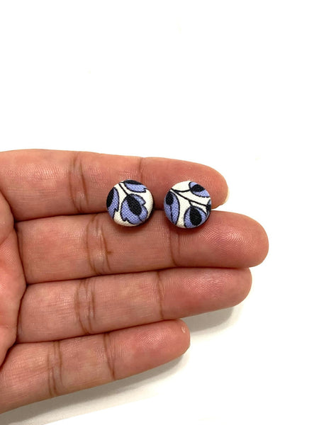 Small Studs - Blue Leaves