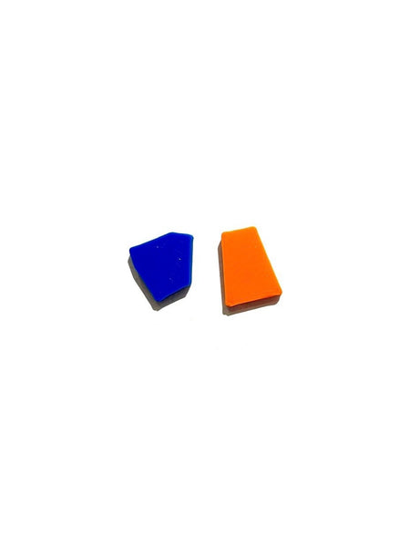 MENEO- Polígonos - Mini Studs Blue/Orange
