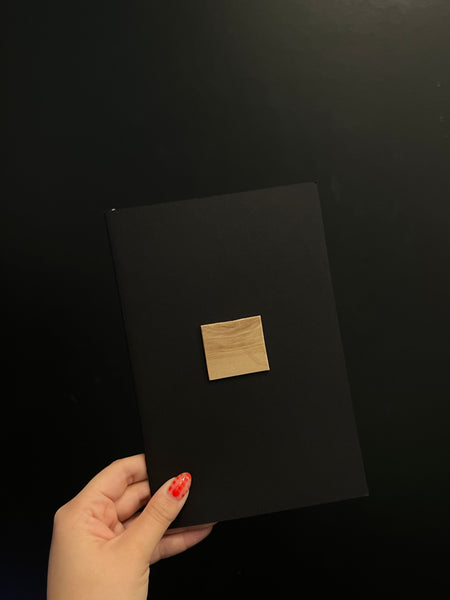 JUST B CUZ- Slim Notebook - Black and Square