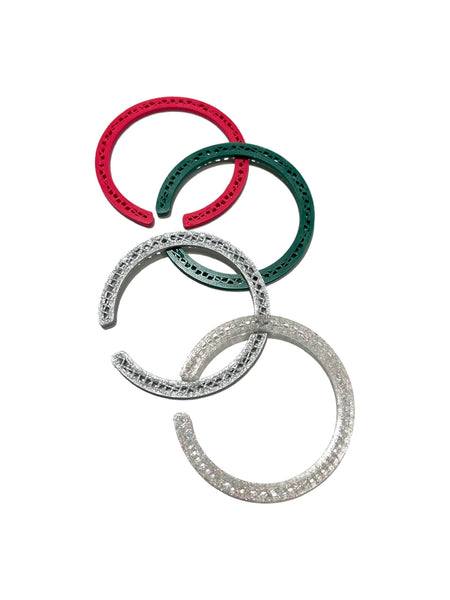 MENEO - Thin Circle Grid Cuff (more colors available)
