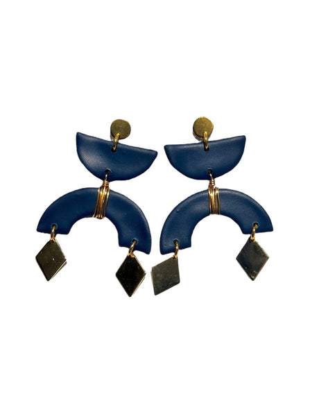 CONLOQUE- Keni Earrings -Navy Blue