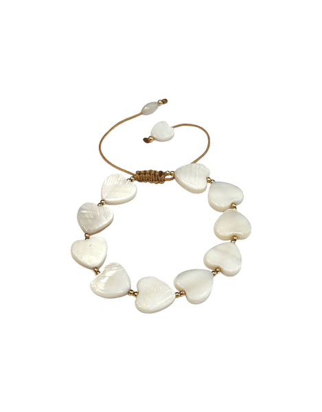 E-HC DESIGNS- Flat Pearls Adjustable Bracelet (different styles available)