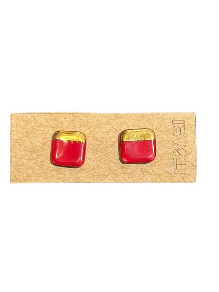 ITSARI- 22k Detail Studs - Square (more colors available)