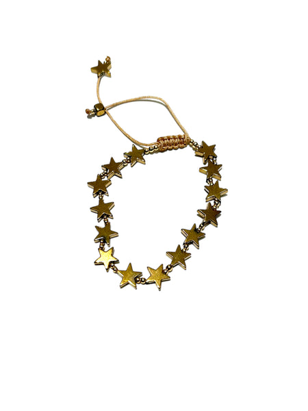 E-HC DESIGNS- Metallic Shapes Adjustable Bracelet (different shapes and colors available)