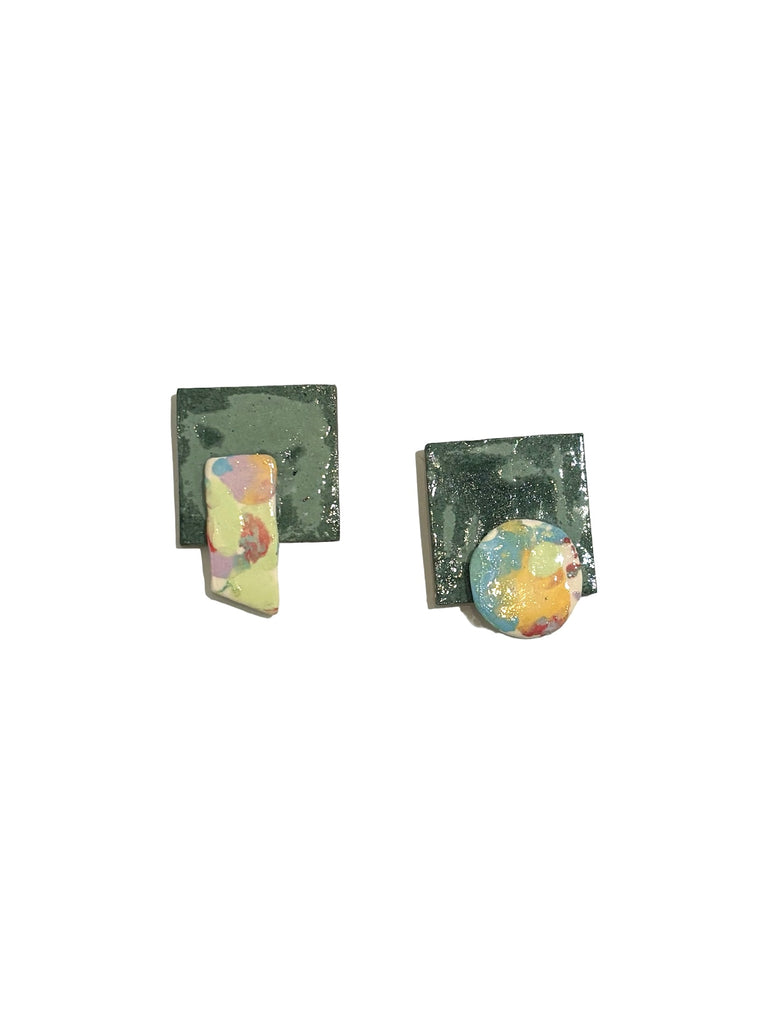 CONTRASTE- Paisaje Squares Earrings 5