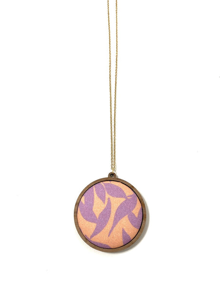 BOTÓN DE AZÚCAR - Pendant Necklace- Single- Salmon Lavender