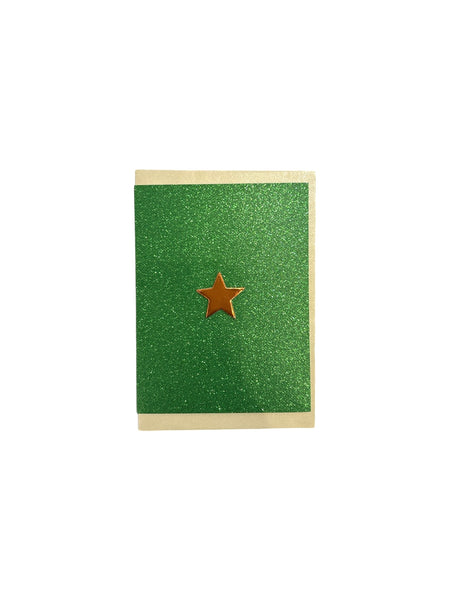 JUST B CUZ- Greeting Card - Green Sparkling Star