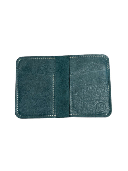 IGUACA -Simple vertical wallet - Turquesa Distress