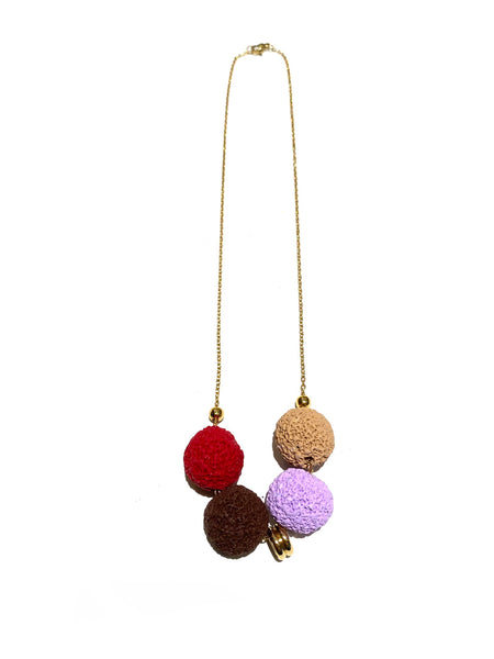 COCOLEÉ - Sphere Brown & Colors Necklace