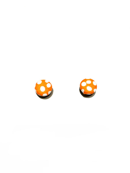 BOTÓN DE AZÚCAR- Mini Studs- Dots in Orange