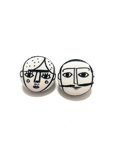 Medium Studs - Art Faces