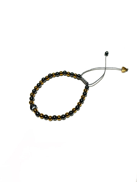 E-HC DESIGNS- Hematite Adjustable Bracelet