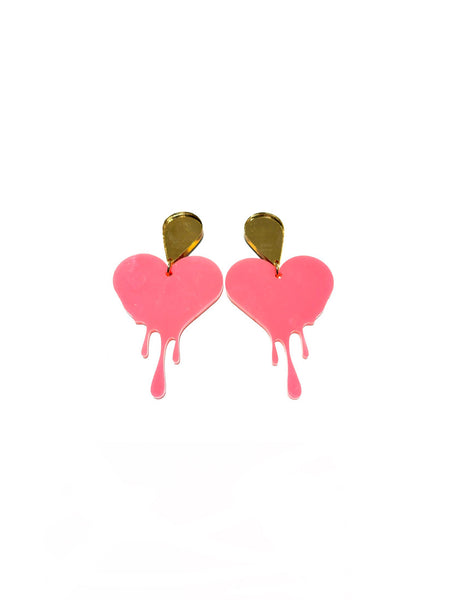 HC DESIGNS - Heart Acrylic Earrings