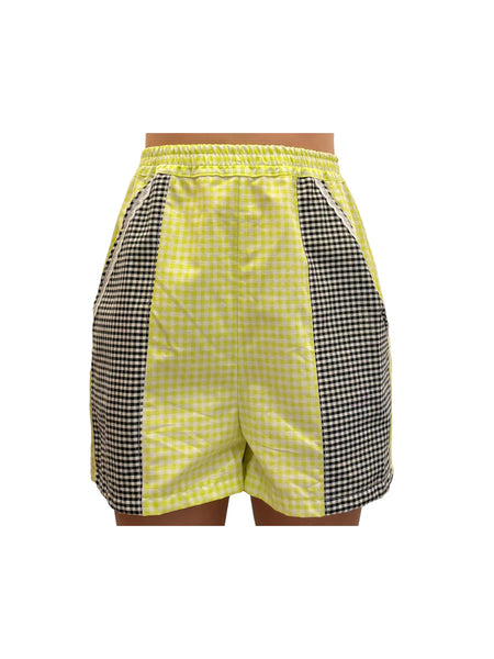 VALENTINA - Elastic Waist Band Shorts - Gingham