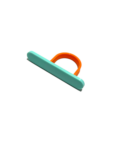 MENEO- Aqua-Orange Long Horizontal Line Ring