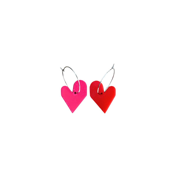 MENEO- Mini Heart Hoops (more colors available)