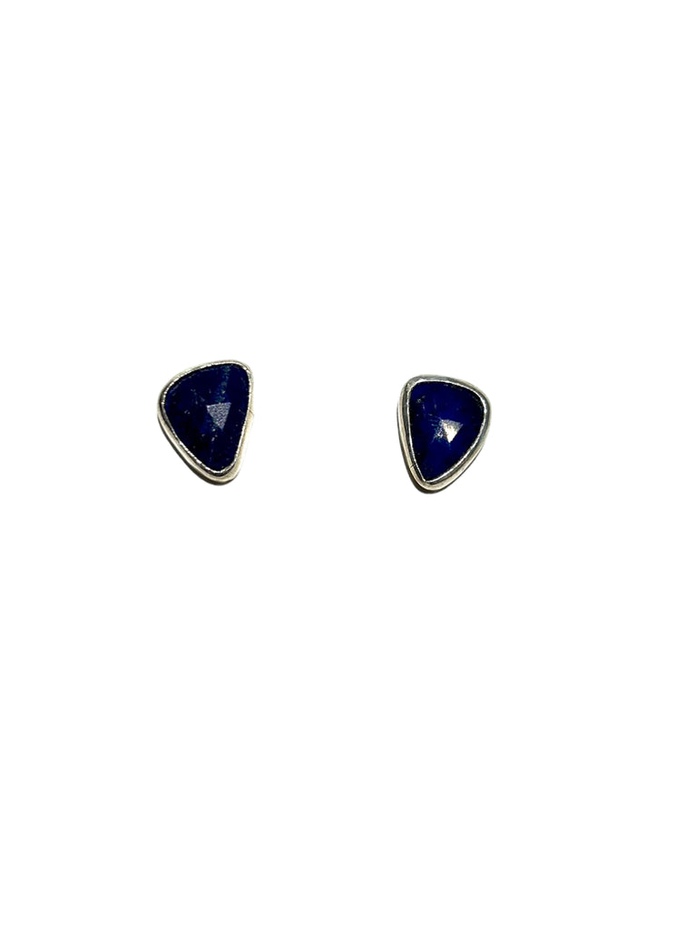 UNEVEN JEWELRY - Lapislazuli Triangle Earrings