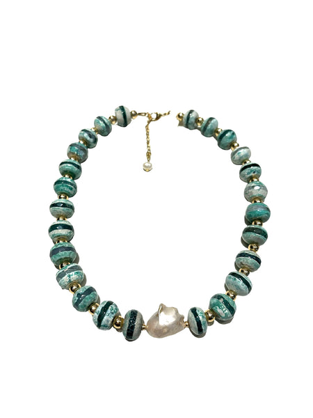 HC DESIGNS- Agate Bold Short Necklace (More Colors)