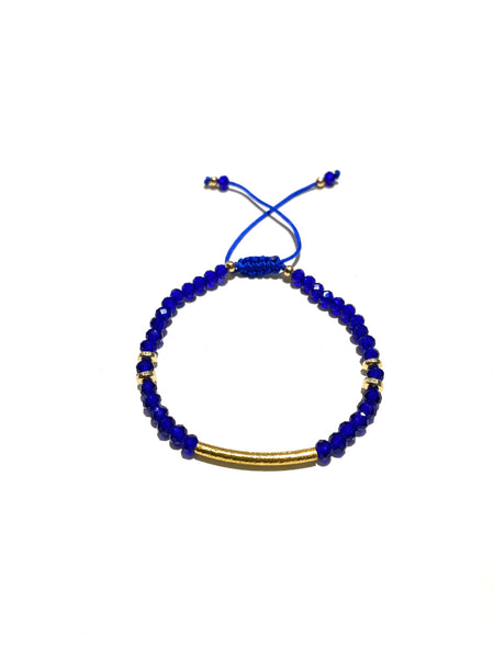 E-HC DESIGNS- Curved Golden Tube Adjustable Bracelet (more colors available)