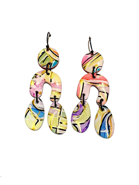 CAMBALACHE BY VIRGINIA NIN - Small Reversible Earrings - Colorful / Dots