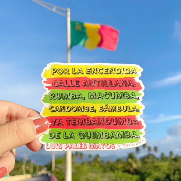 BORIFRASES- Stickers- Majestad Negra, Luis Palés Matos (Premium Sticker)