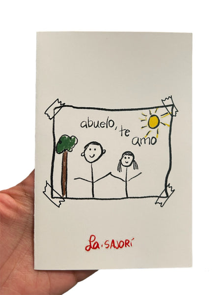 SAJORÍ - Abuelo, Te Amo (Moños) Greeting Card