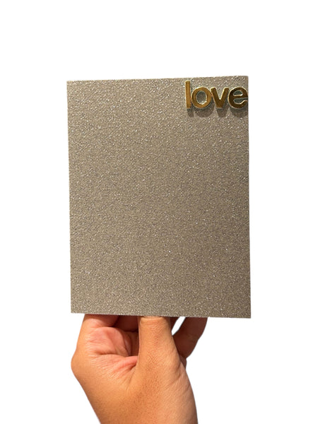JUST B CUZ- Sparkly Greeting Card - Love