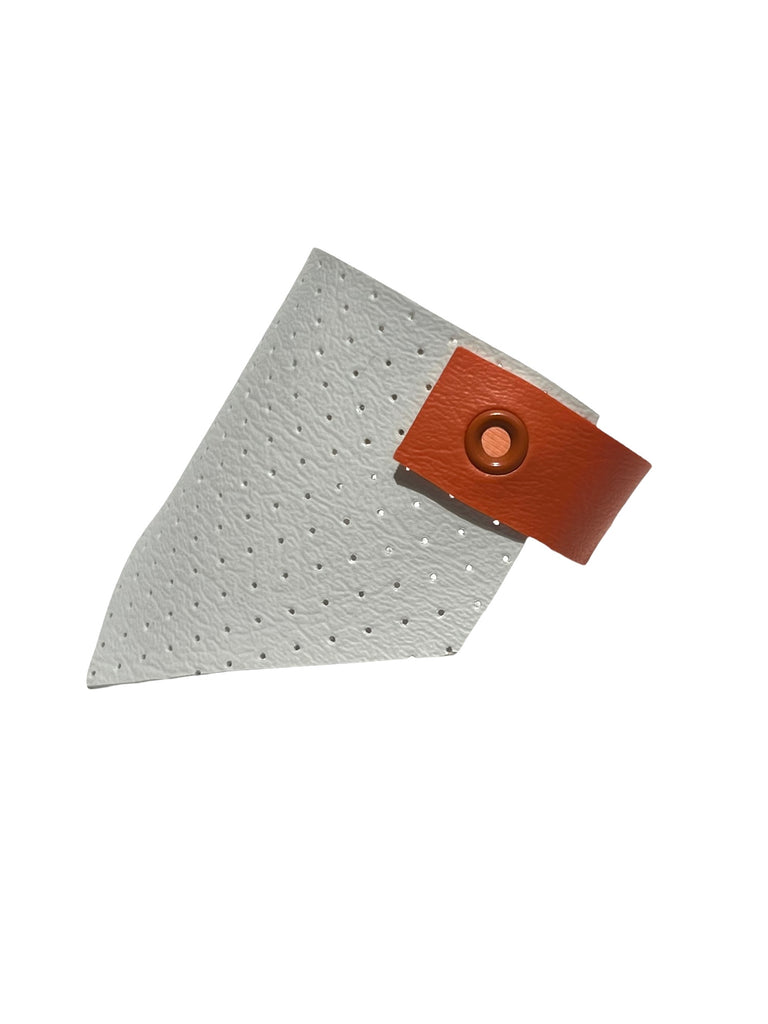 INÉDITO- Medium Sleeve Bracelet- Orange/Perforated White