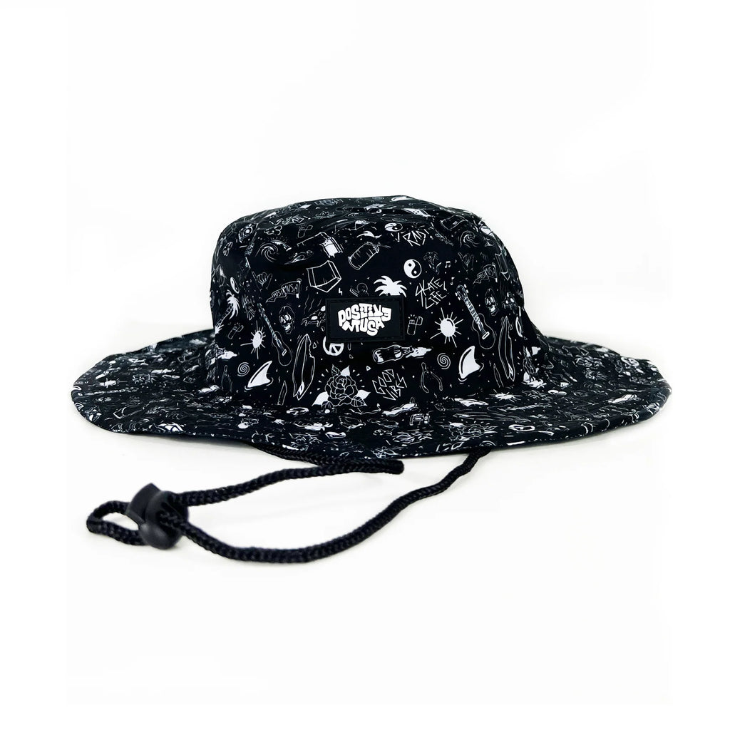 POSITIVE MUSA- Endless Safari Bucket Hat- Black