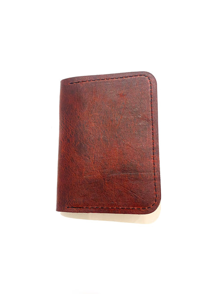 IGUACA - Simple vertical wallet- Rustic Red
