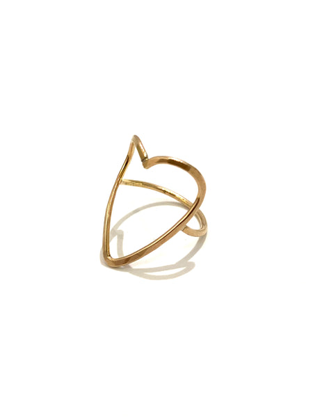 AMANÁ PENINA- Big Heart Ring- Gold-Filled