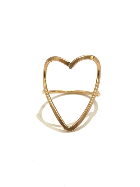AMANÁ PENINA- Big Heart Ring- Gold-Filled