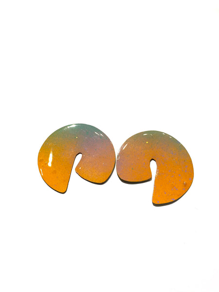 AMALGAMA ENTRE TRES- DECO Earrings - Sun-Kissed Peach