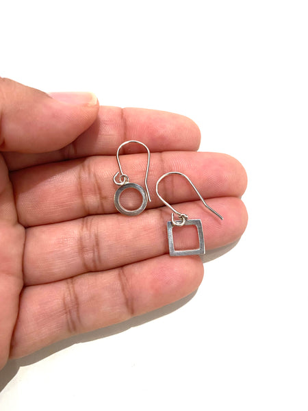 LYDIA TUCCI- Mini Circle and Square Drop Earrings