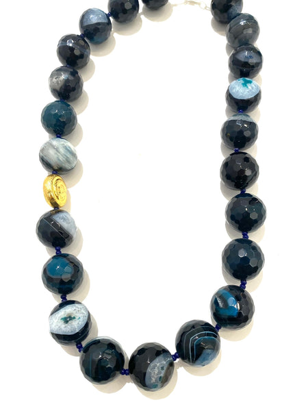 HC DESIGNS- Bold Agate With Golden Spiral Necklace (different colors available)