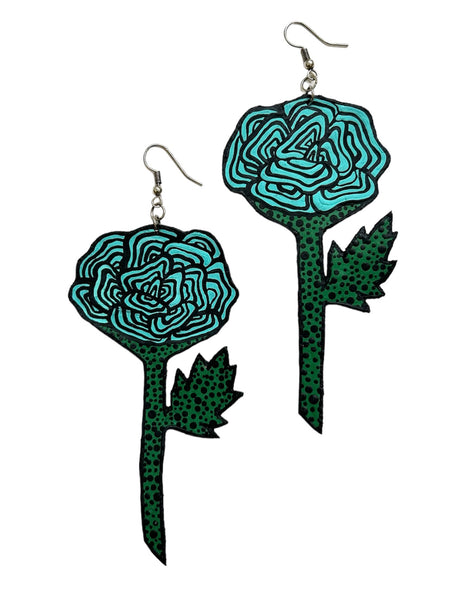 AMARTE DURAN- Stemmed Roses Earrings (different colors available)