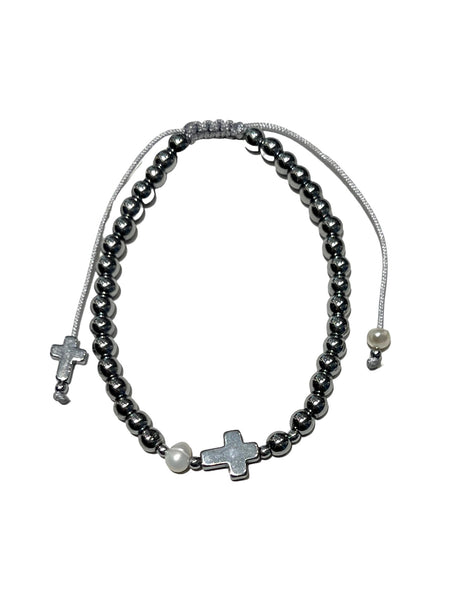 E-HC DESIGNS- Hematite Adjustable Bracelet