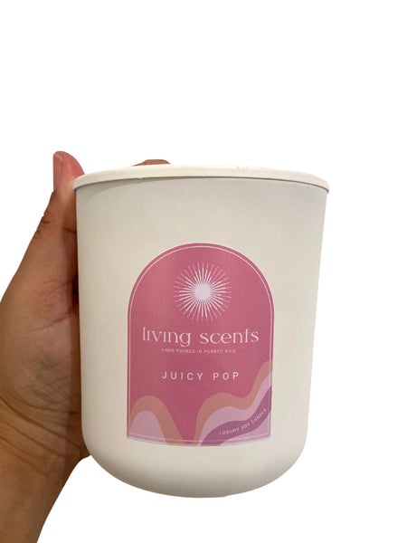 LIVING SCENTS - Soy Candle - Juicy Pop 13oz.