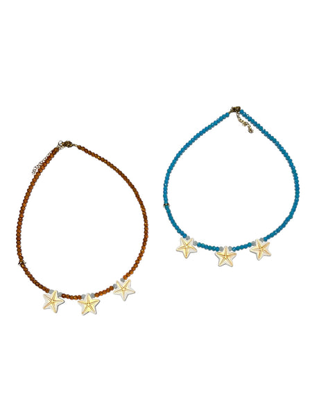 COCOLEÉ -  Full Crystal Sea Star Choker (more colors available)