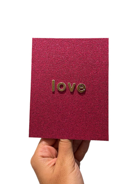 JUST B CUZ- Sparkly Greeting Card - love