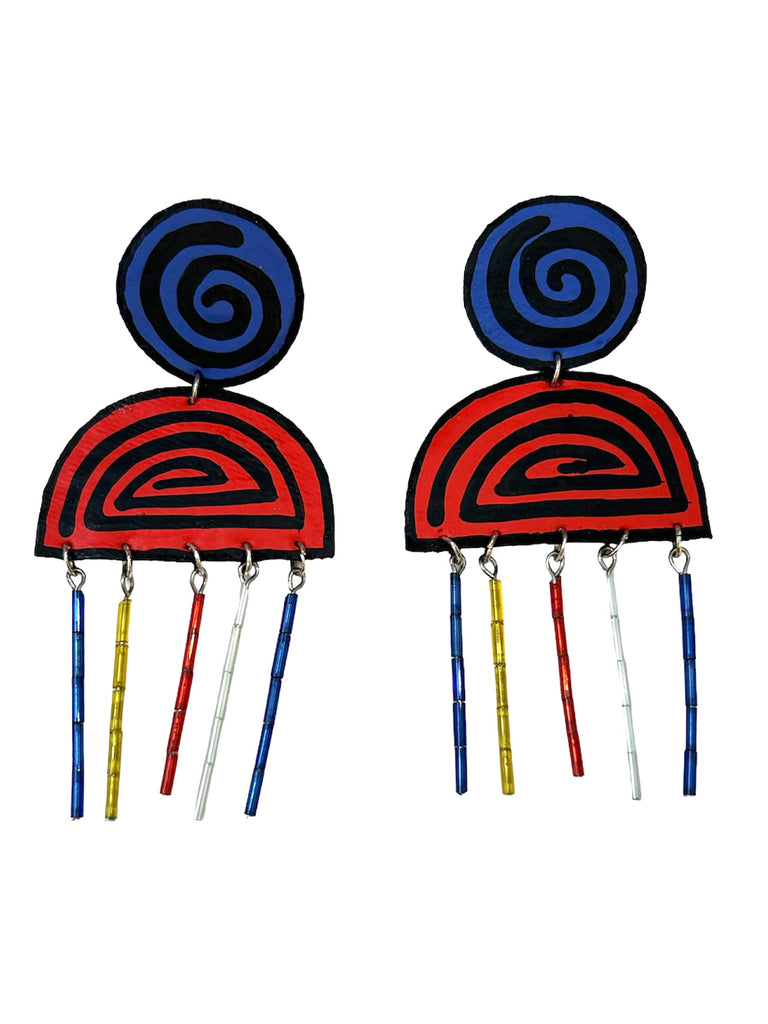 AMARTE DURAN - Blue Red Earrings