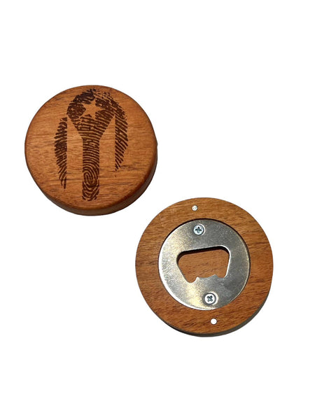 TRENCHE - Small Round Bottle Opener -  Caoba - PR