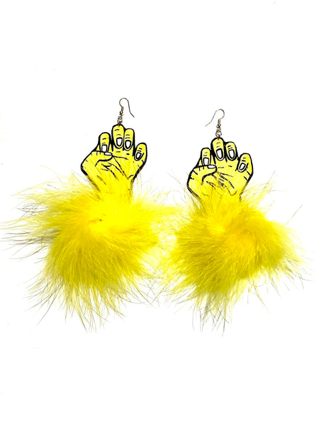 AMARTE DURAN- Yellow Zombie Hands Earrings