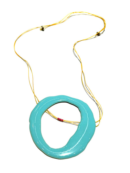 MIND BLOWING PROJECT- Memoria Doble Adjustable Necklace - Yellow/Teal
