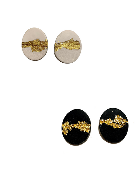 COCOLEÉ - Oval Resin Earrings