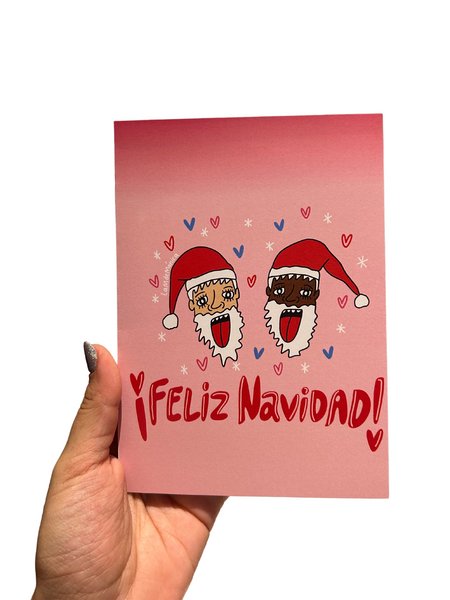 LA M DE MONICA  - 5"X7" Greeting Card with Envelope- Feliz Navidad!