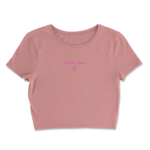 POSITIVE MUSA- Pink Flower Crop Top