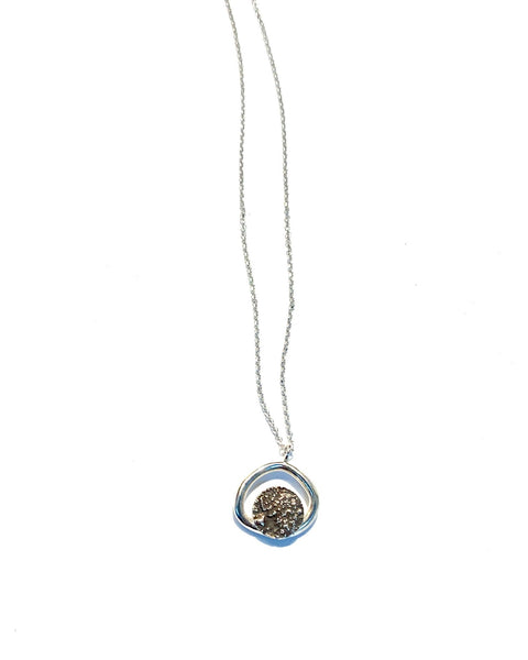 AVI - Halo Necklace - Reticulated Silver Necklace